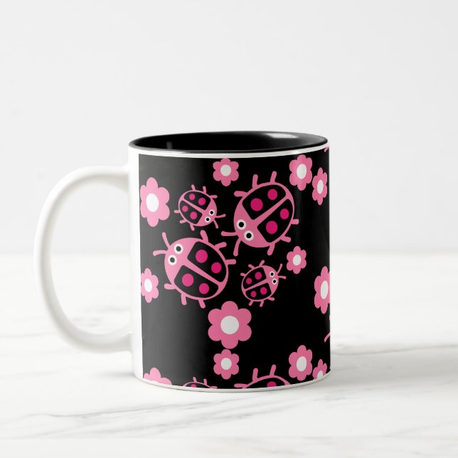 Ladybird And ladybug  Two-Tone Coffee Mug (Left)