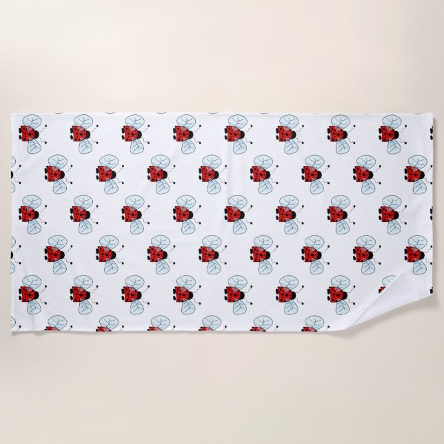 Ladybird Beach Towel (Front)