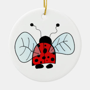 Ladybird Ceramic Tree Decoration