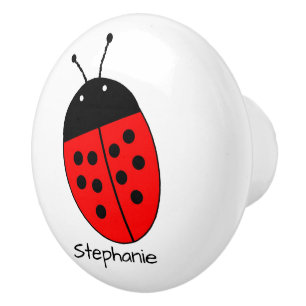 Ladybird Design Personalised Ceramic Knob