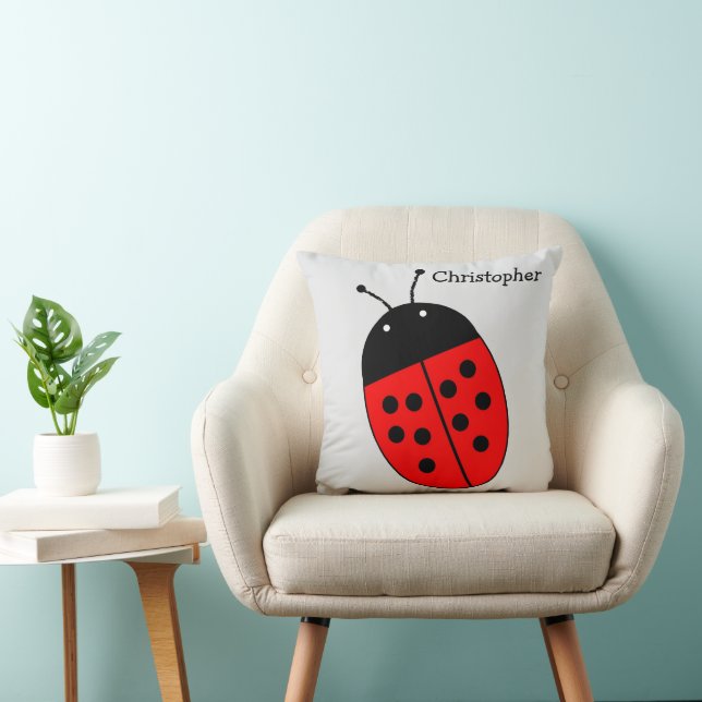 Ladybird Design Personalised Cushion (Chair)