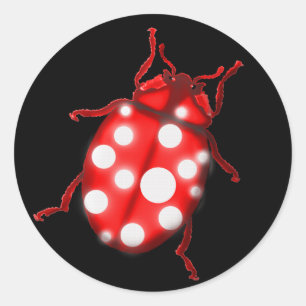 Ladybird Lady Bug Gardening Gifts Classic Round Sticker