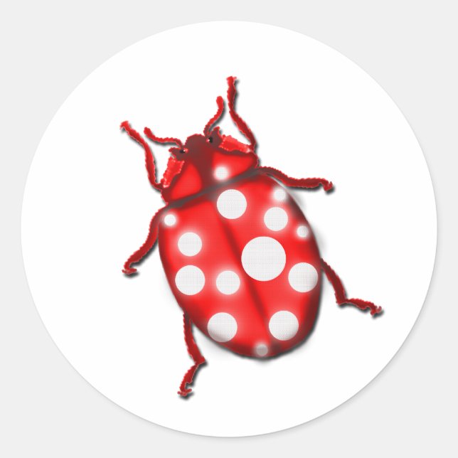 Ladybird Lady Bug Gardening Gifts Classic Round Sticker (Front)
