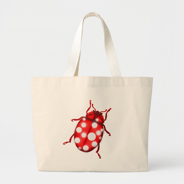 Ladybird Lady Bug Gardening Gifts Large Tote Bag (Front)