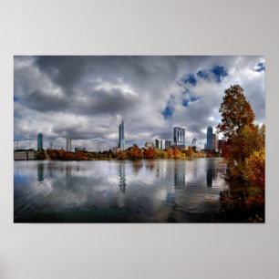 Ladybird Lake - Austin Texas Skyline 4 Poster