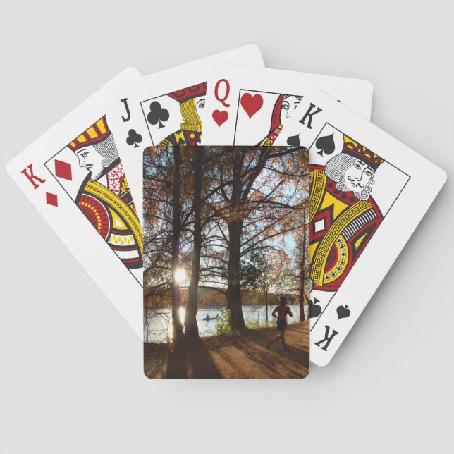 Ladybird Lake Running Trail - Austin, Texas Playing Cards (Back)
