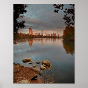 Ladybird Lake Sunrise 2 - Austin Texas Skyline Poster