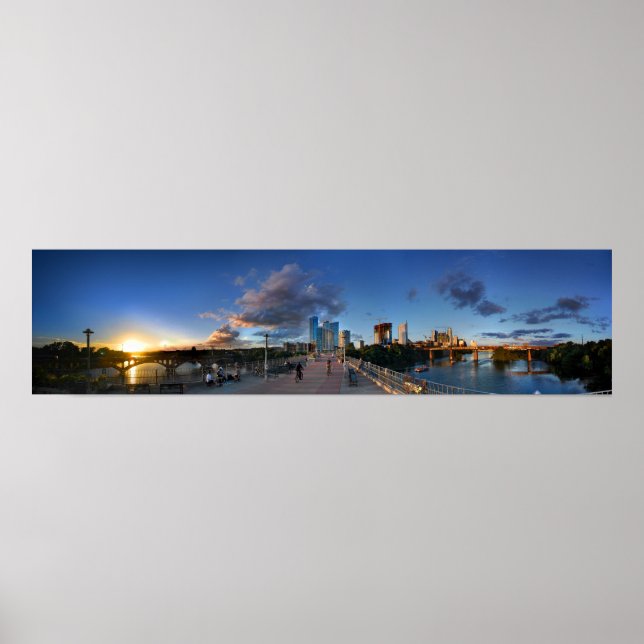 Ladybird lake Sunset in Austin, Texas Poster (Front)