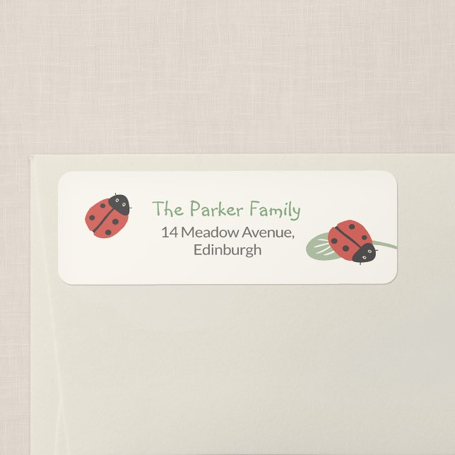 Ladybird Meadow Family Return Address Label (Ladybird Meadow - Return Address Label)