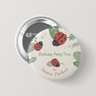 Ladybird Meadow Kid's Party Guest Button Favour
