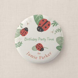 Ladybird Meadow Kid's Party Guest Button Favour