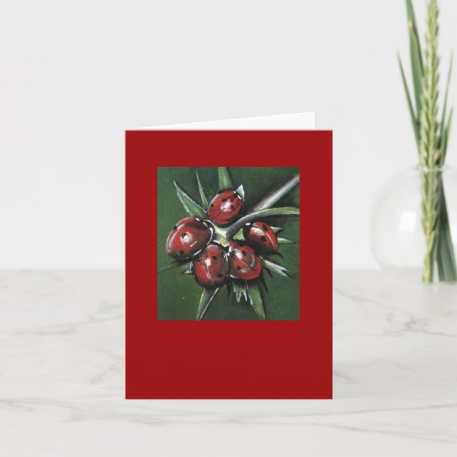 Ladybird Note card - Red (Front)