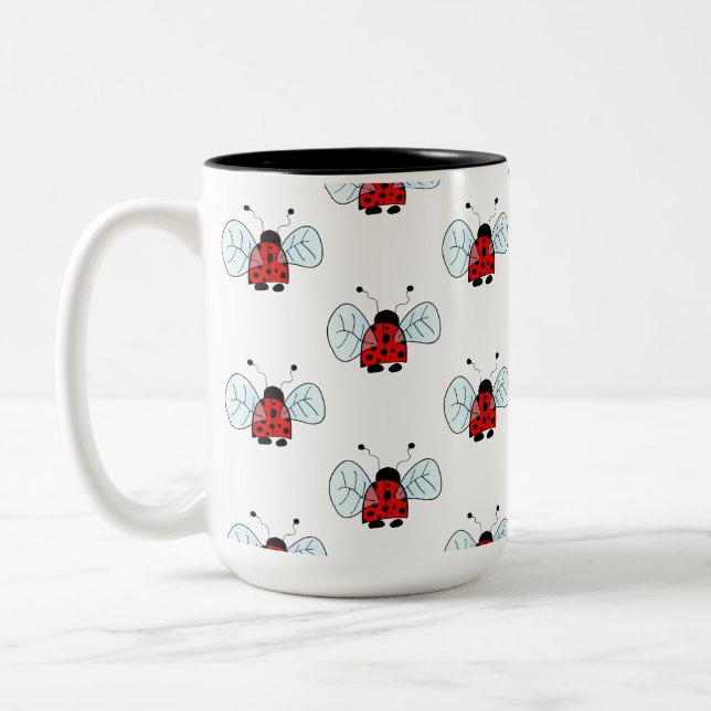 Ladybird Two-Tone Coffee Mug (Left)