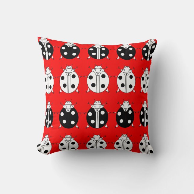 ladybirds pattern cushion (Front)