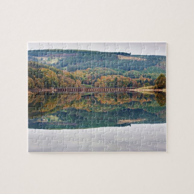 Ladybower Reservoir in Derbyshire souvenir photo Jigsaw Puzzle (Horizontal)