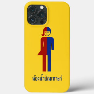 Ladyboy / Tomboy Toilet ⚠ Thai Sign ⚠ iPhone 13 Pro Max Case