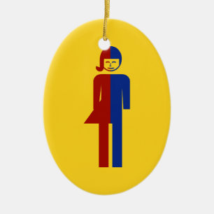 Ladyboy / Tomboy Toilet ⚠ Thai Sign ⚠ Ceramic Tree Decoration
