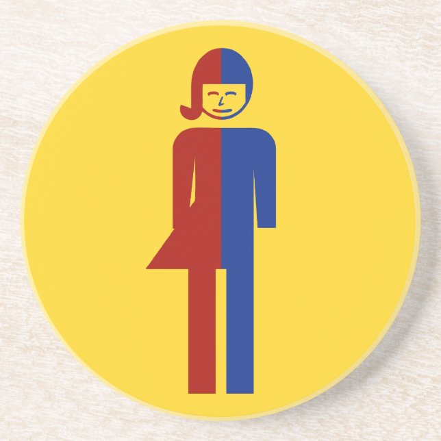 Ladyboy / Tomboy Toilet ⚠ Thai Sign ⚠ Coaster (Front)