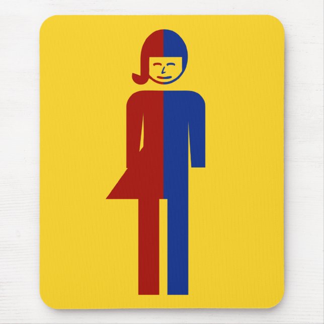 Ladyboy / Tomboy Toilet ⚠ Thai Sign ⚠ Mouse Mat (Front)