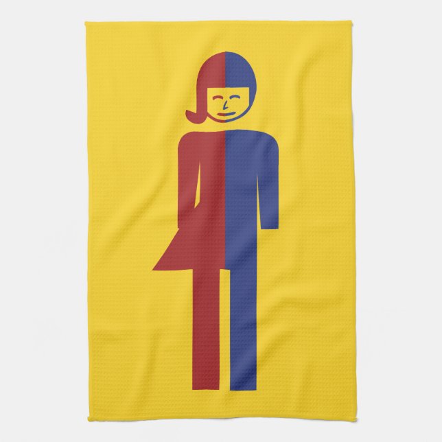 Ladyboy / Tomboy Toilet ⚠ Thai Sign ⚠ Tea Towel (Vertical)