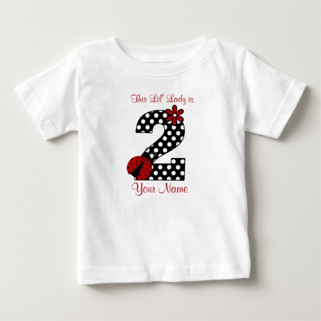 Ladybug 2nd Birthday Shirt (Front)