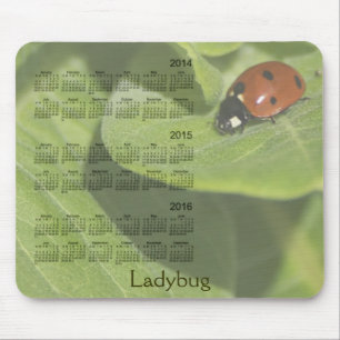 Ladybug 3 Year 2014-2016 Calendar Mousepad