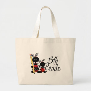 Ladybug 5th Grade Tshirts and Gifts Large Tote Bag
