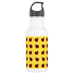 Ladybug 60s retro cool red yellow 532 ml water bottle