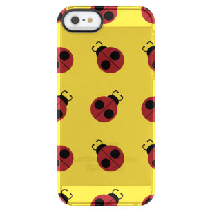 Ladybug 60s retro cool red yellow clear iPhone SE/5/5s case