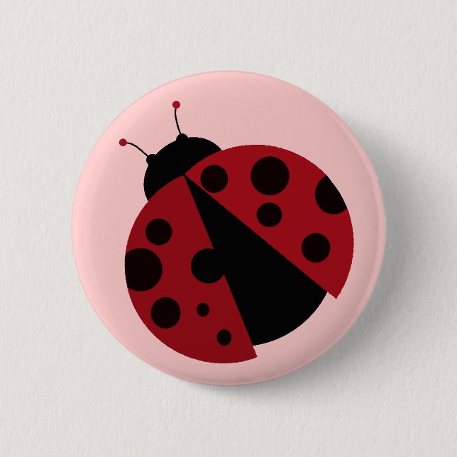 ladybug 6 cm round badge (Front)