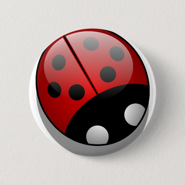 Ladybug 6 Cm Round Badge (Front)