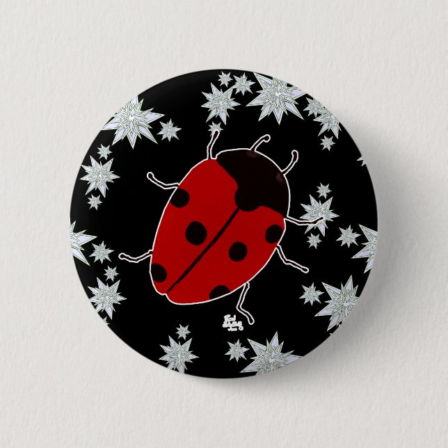 LADYBUG 6 CM ROUND BADGE (Front)