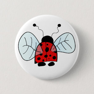 ladybug 6 cm round badge