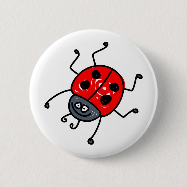 ladybug 6 cm round badge (Front)