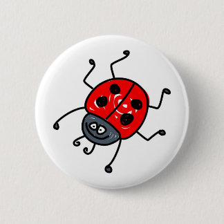 ladybug 6 cm round badge