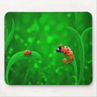 Ladybug and Chameleon Mouse Mat
