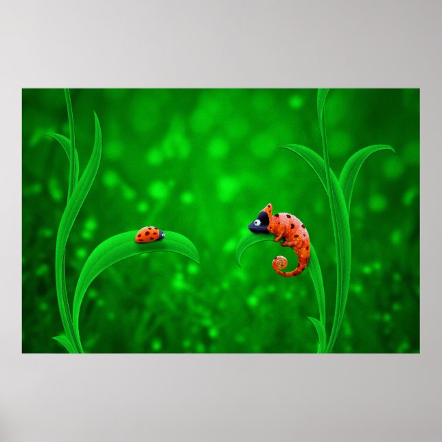Ladybug and Chameleon Poster (Front)