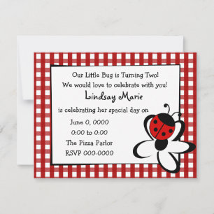 Ladybug and Daisy Invitation