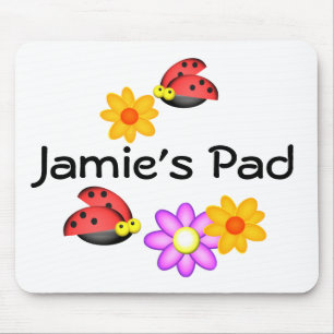 Ladybug and Flowers Mouse Mat