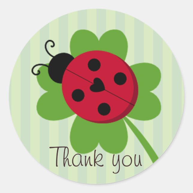 Ladybug and Four-leaf Clover Stickers (Front)