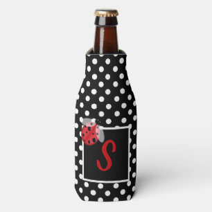 Ladybug and Polka Dots Bottle Cooler