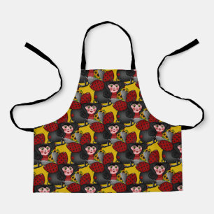 Ladybug and Sunflowers-Diagonal-Yellow-1- Apron