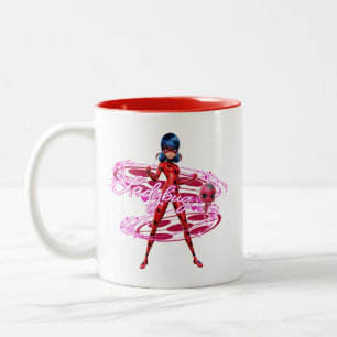 Ladybug and Tikki Graphic Two-Tone Coffee Mug