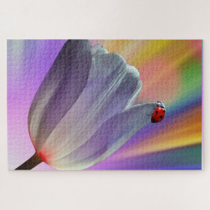 Ladybug and Tulip Jigsaw Puzzle