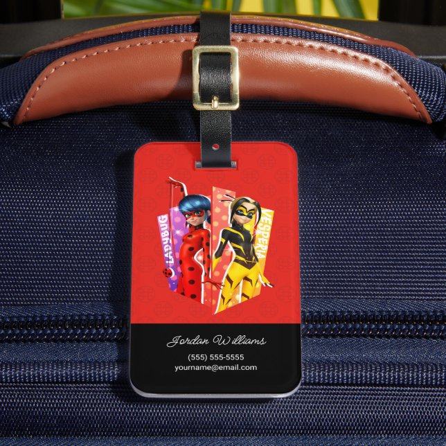 Ladybug and Vesperia Graphic Luggage Tag (Front Insitu 2)