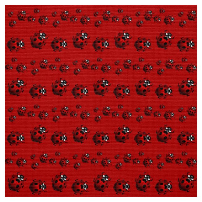 Ladybug Art Fabric Ladybird Fabric Cotton or Poly (Swatch)