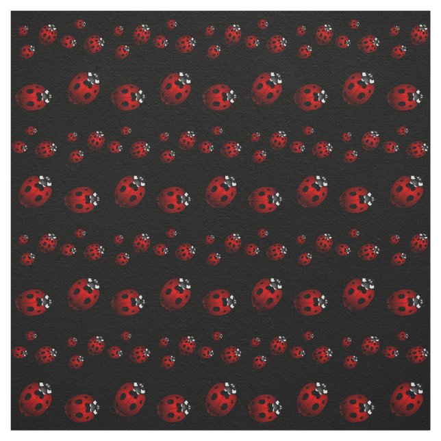 Ladybug Art Fabric Ladybird Fabric Cotton or Poly (Swatch)