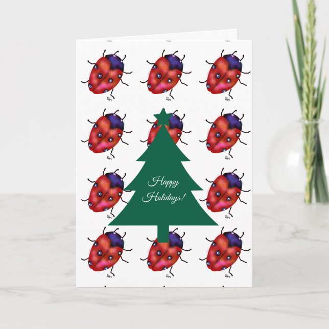 LADYBUG ART HOLIDAY CARD (Front)