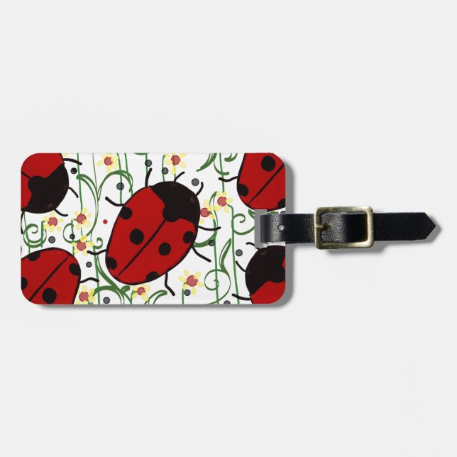 Ladybug Art Luggage Tag (Front Horizontal)