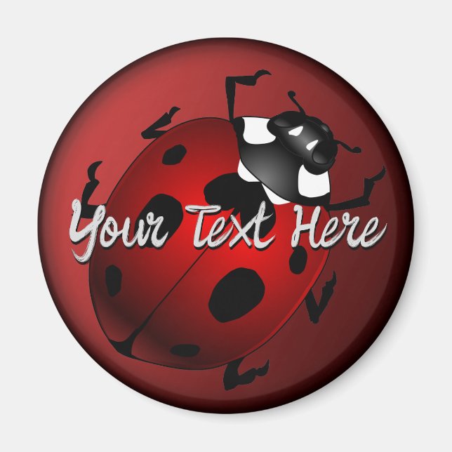 Ladybug Art Magnet Custom Ladybug Fridge Magnets (Front)